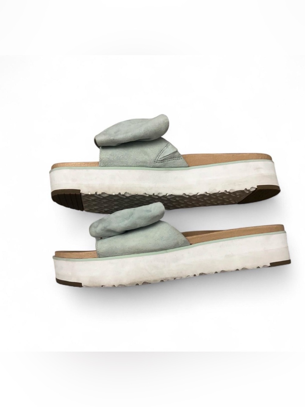 UGG Treadlight Pale Blue Bow Slide Clogs Women’s Size 12 Boho Cottagecore Summer - Picture 8 of 8